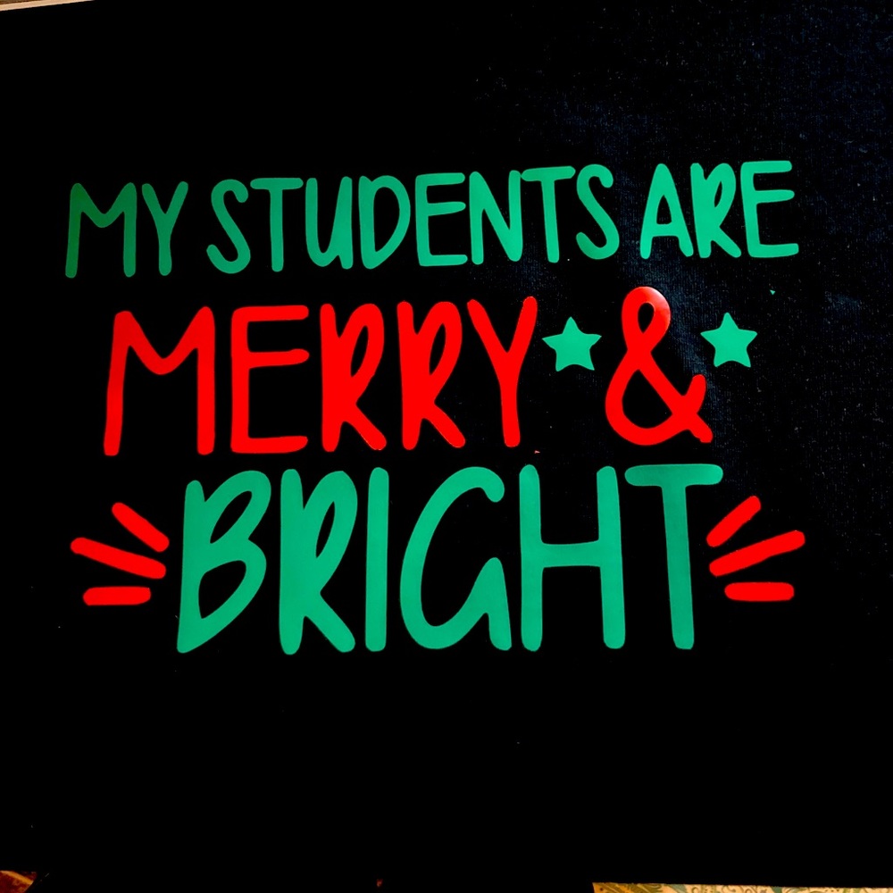 Merry & bright Teacher Christmas shirt